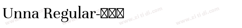 Unna Regular字体转换